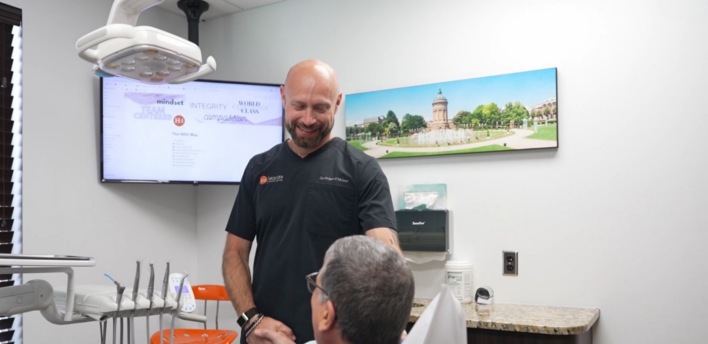 doctor shaking hands with patient