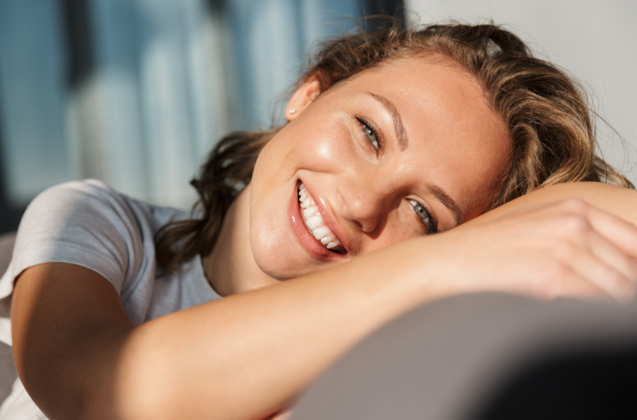 Woman smiling